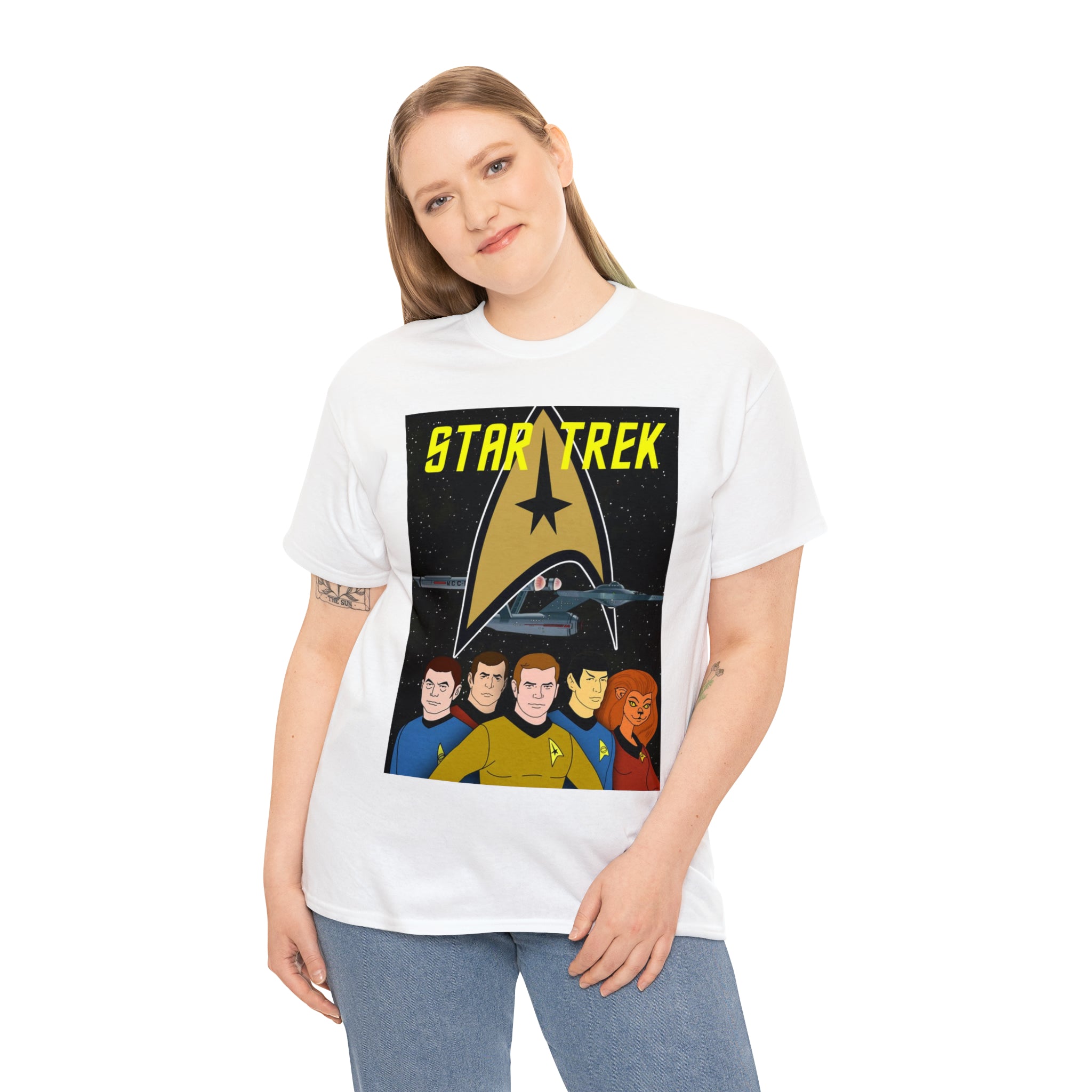 Star Trek Cartoon- Unisex Heavy Cotton T-Shirt - Creations by Chris and Carlos